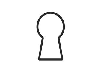 Poster - Simple vector illustration of a keyhole icon for security and privacy concepts in design projects
