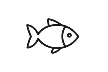 Poster - Vector illustration of a simple fish design suitable for various creative purposes in graphic design projects