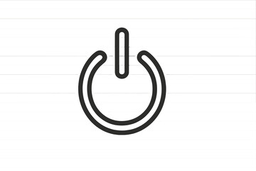 Fototapete - Power button vector icon representing technology and energy control in a simple design