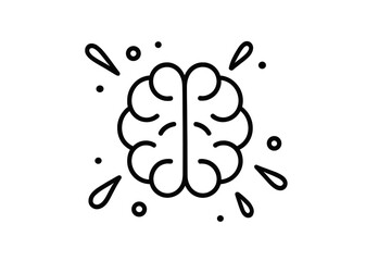 Poster - Vector illustration icon representing creativity and innovation with a stylized brain design