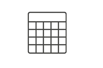 Poster - Grid layout icon used for scheduling or planning activities on a digital platform or application for everyday organization