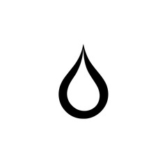 Poster - Simple vector illustration of a water droplet design for environmental and fluid-related themes