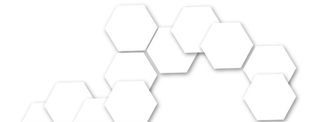 Poster - Abstract hexagon Geometric Technology 3D White and grey Light Structure Featuring a Polygonal Honeycomb Pattern with Luxury Design Elements for a Modern and High-Tech Vector Background