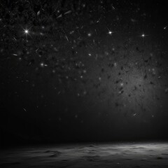 Wall Mural - brilliant starlight scattered on a velvet black backdrop , black, vibrant