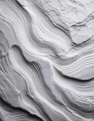 Aufkleber - Monochrome background with abstract wavy lines and layered texture. Neutral color palette ideal for modern design projects and creative applications.