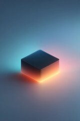 Poster - floating 3d illustration of futuristic gadget emphasizing sleek lines and modern technology isolated against vibrant