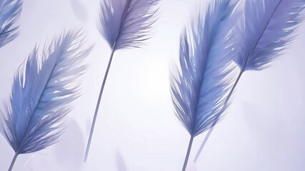 Poster - 3D-Rendered Abstract Light Feathers: A Modern Decorative Design Background