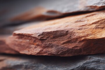 Poster - close-up of rugged rock surface with intricate textures minimalistic composition