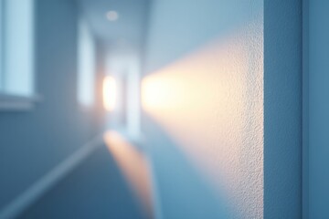 Poster - minimalistic close-up of hallway detail with clean lines featuring ample copy space for text creatin