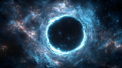 Wall Mural - Cosmic ring structure in a nebulae's vast expanse.