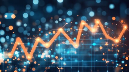 Poster - Abstract fluctuating line graph