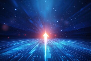 Poster - abstract upward arrow graphic design futuristic