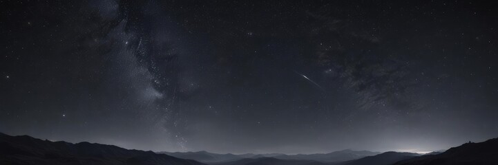 Wall Mural - dark night sky, countless twinkling stars, vast galaxy , milky way, mysterious