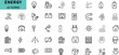 © Rahib - Renewable and Electric Energy Icons. Vector Line Style Symbols