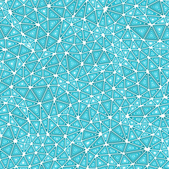 Poster - Mosaic background. Compact triangles size. Multiple repeated inner triangles. One tone colored style. Repeatable pattern. Artistic vector tiles. Seamless vector illustration.