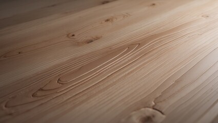 Poster - Light brown wooden surface with textured diagonal grain, ideal for vintage interior design backgrounds.