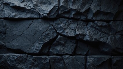 Poster - Background featuring the textured surface of a stone wall and pile of stones