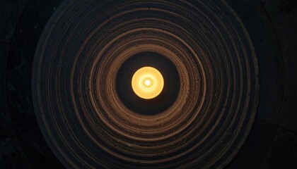 Poster - Illuminating spiral patterns underground cave photography dark space aerial view light and shadow dynamics