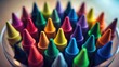 © Cyber Shutter - Creative overhead shot of crayons with a shallow depth of field for a dreamy kindergarten classroom vibe