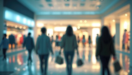 Poster - Shallow depth of field retail environment with blurry background
