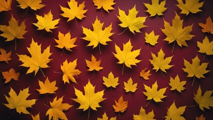 Aufkleber - Bright fall landscape showcasing a variety of colorful leaves