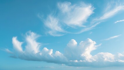 Poster - Bright white cloud against sunny sky background