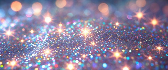 Poster - Stunning Star-shaped Blur with Twinkly Polarization Lights Background