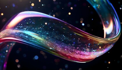 Wall Mural - abstract y2k glitter jelly loop background