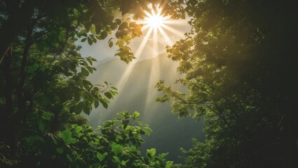 Poster - Calm and tranquil mountain afternoon vista