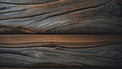 Poster - Old-fashioned wood pattern backdrop featuring weathered brown wood for creative projects