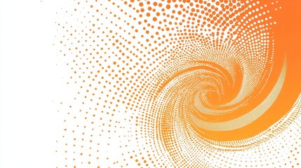 Poster - halftone spiral illustration , no logos, no brands