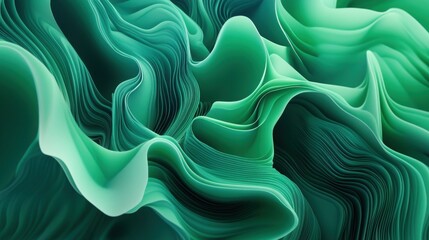 Poster - green abstract dynamic background illustration , no logos, no brands