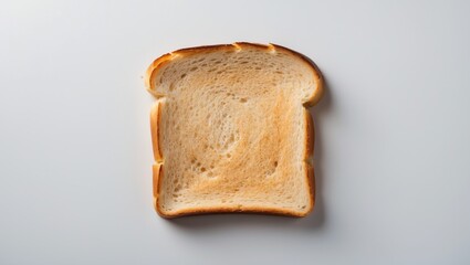 Aufkleber - One piece of freshly toasted bread on background