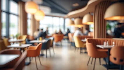 Poster - Defocused restaurant scene featuring Japanese cuisine and ambiance