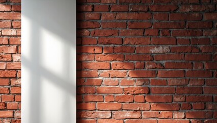 Poster - Random brick wall frame with solid, old cement and colorful interior mosaic design