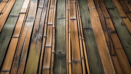 Poster - Traditional bamboo surface background ideal for interior decor