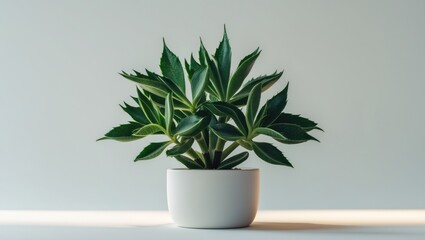 Poster - White background featuring Haworthia limifolia houseplant