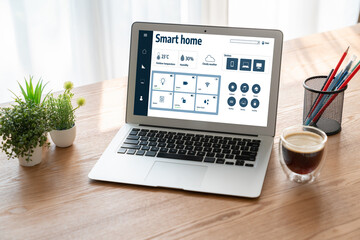 Poster - smart home technology, centric remote control system with digital dashboard for air conditioning, sa