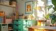 © dany - Bright, organized kids' craft room