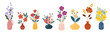 © is1003 - Ceramic vases with flowers. Jugs, pots and vases, vase pottery for home decoration,