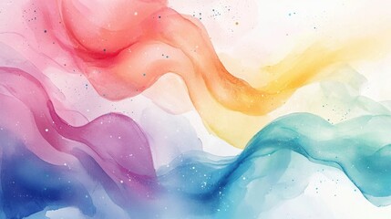 Poster - Bright and flowing colors merge seamlessly, creating an abstract piece that evokes feelings of joy and tranquility. The soft hues blend beautifully, showcasing artistic expression