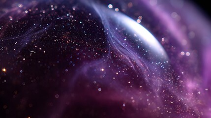 Wall Mural - cosmic bubble entrapped galaxy nebula formation purple hues celestial sphere space phenomenon starga