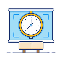 Poster - Clock time presentation board schedule meeting deadline appointment timer organizer plan agenda