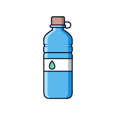Poster - Illustration of reusable water bottle for hydration and healthy lifestyle concept design vector