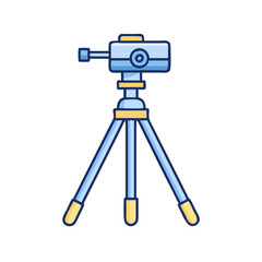 Leinwandbilder - Camera tripod stand for photography and videography equipment vector illustration design