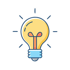 Poster - light bulb vector graphic idea innovation inspiration solution creative thinking concept design