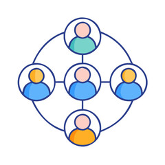 Poster - Network connection social media community team collaboration teamwork communication group connection people