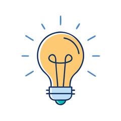 Poster - Lightbulb icon vector illustration representing idea innovation and creativity concept design solution