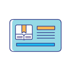 Poster - Find a book online search library digital book reading website education learning resource card