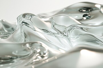 Fototapete - Fluid golden waves create an abstract art piece reflecting light in a modern indoor setting during daylight hours